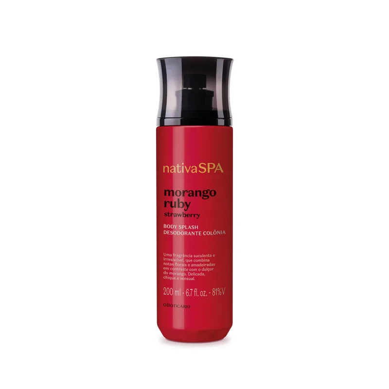 Body Splash Nativa SPA Morango Ruby  200ml