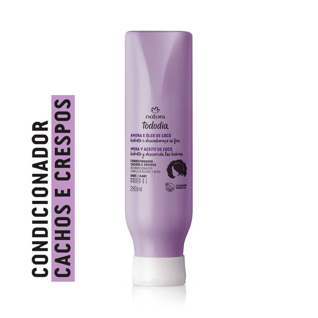 Condicionador Cachos e Crespos Tododia Amora e Óleo de Coco 280ml
