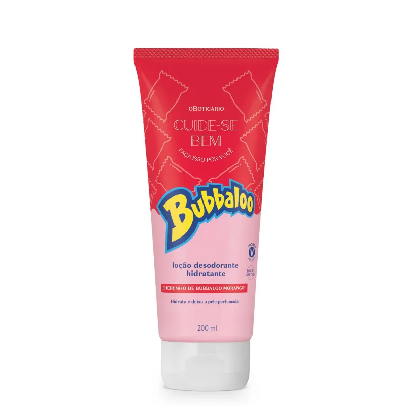 Hidratante Cuide-se Bem Bubbaloo Morango 200ml