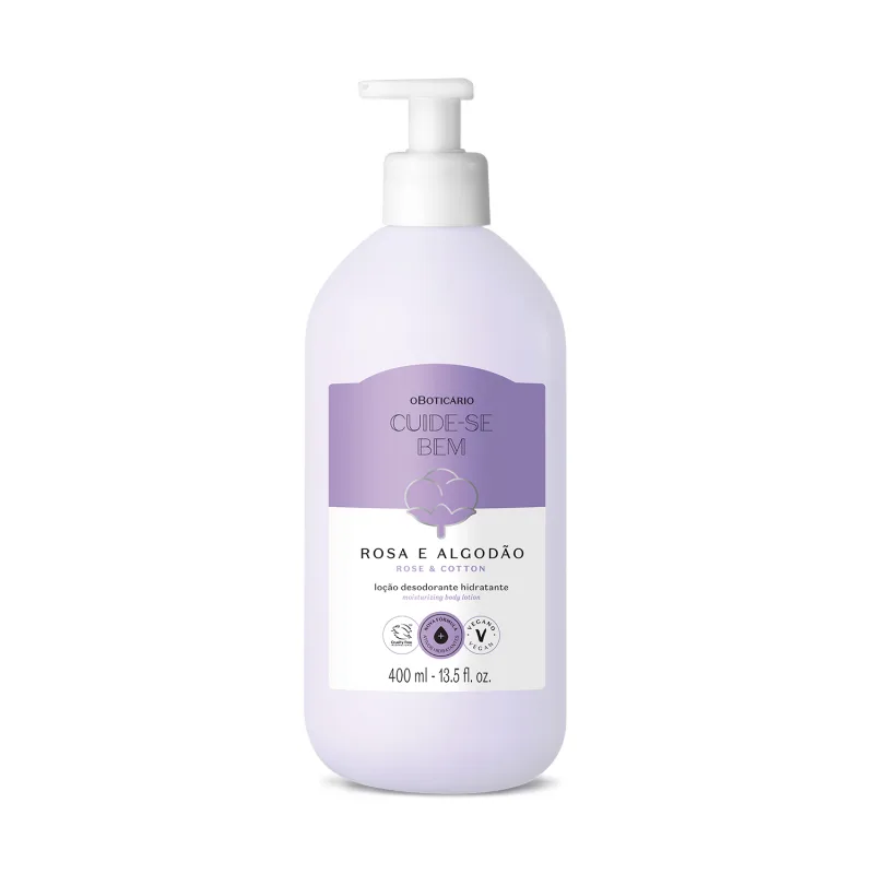 Hidratante Cuide-se Bem Rosa e Algodão 400ml