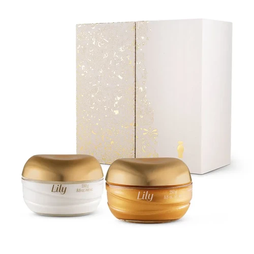 Kit Lily Acetinados com Hidratante Corporal 250g + Geleia Iluminadora 250g