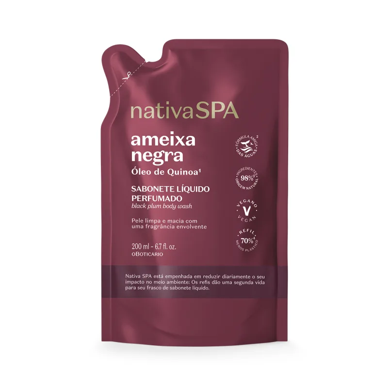Refil Sabonete Líquido Nativa SPA Ameixa Negra 200ml