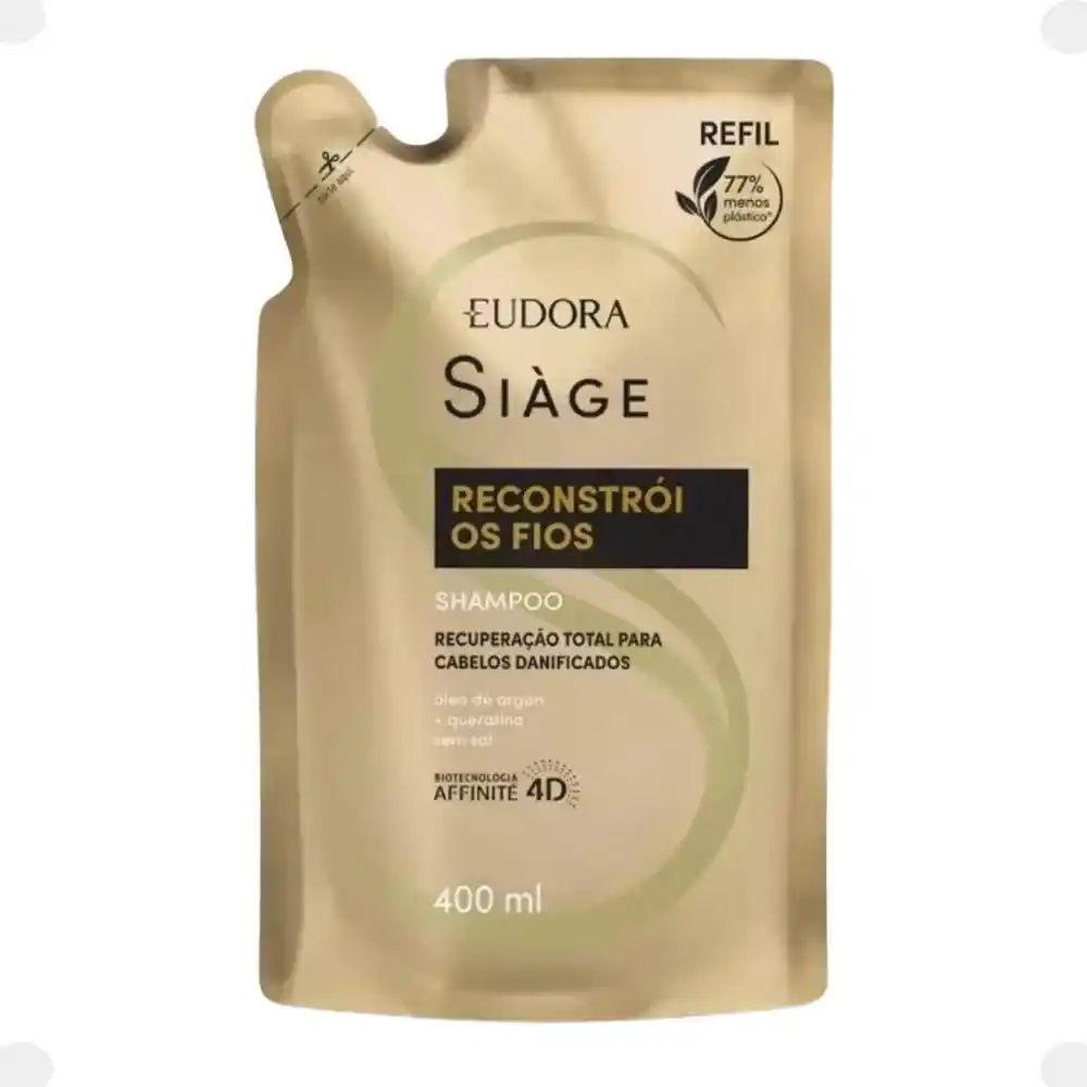 Refil Shampoo Siàge Reconstrói os Fios 400ml