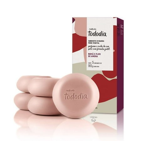 Sabonete em Barra Tododia Romã e Flor de Amora com 5 un. de 90g cada