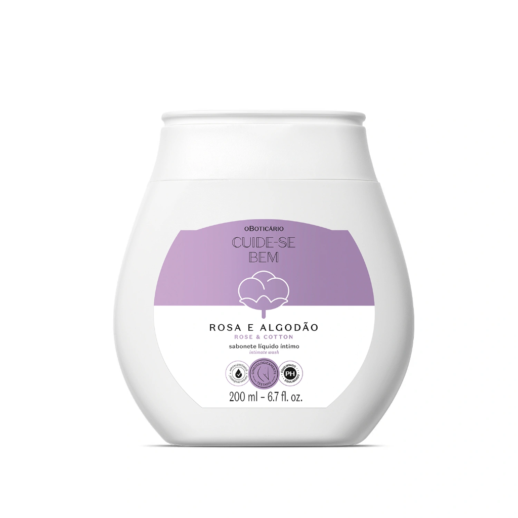 Sabonete Líquido Íntimo Cuide-se Bem Rosa & Algodão 200ml