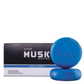 Sabonete Cremoso Musk Marine Contém 2 Sabonetes De 90g Cada