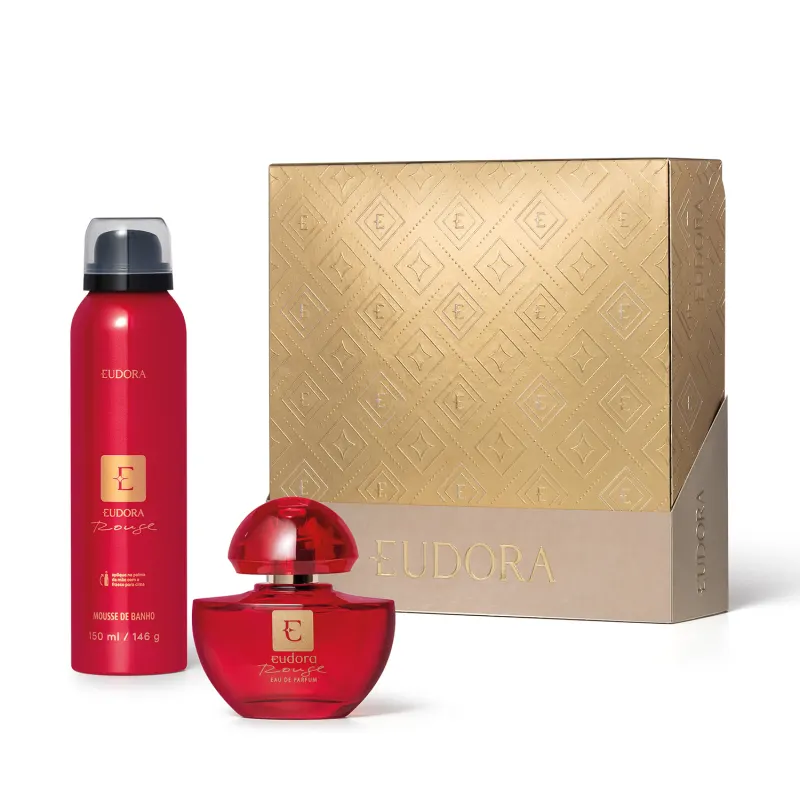 Kit Eudora Rouge Eau de Parfum 35ml + Mousse de Banho 150ml