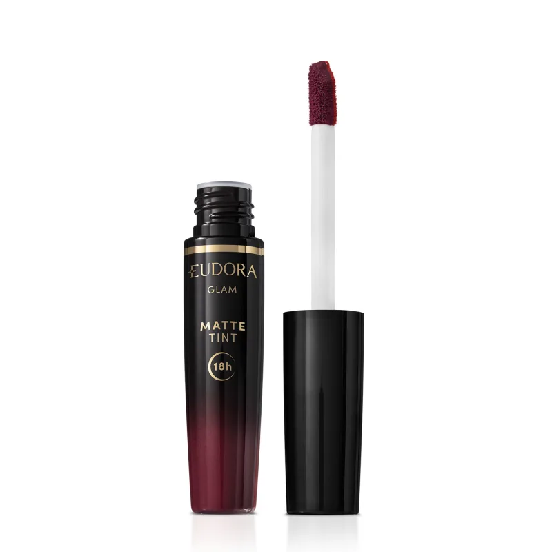 Batom Líquido Matte Tint Eudora Glam Vinho Sublime 4ml