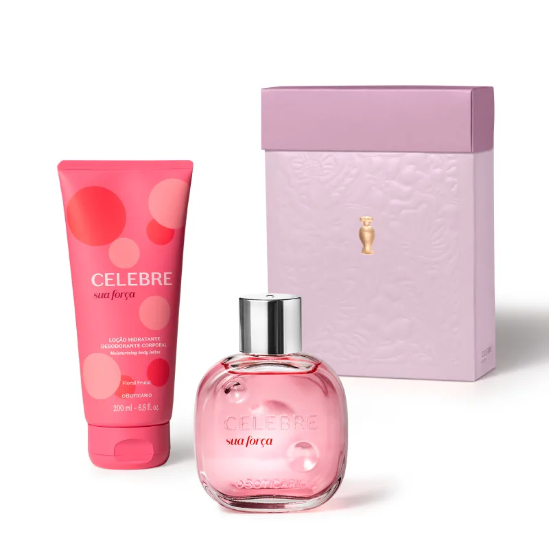Kit Celebre Sua Força Feminino Colônia 100ml + Hidratante 200ml