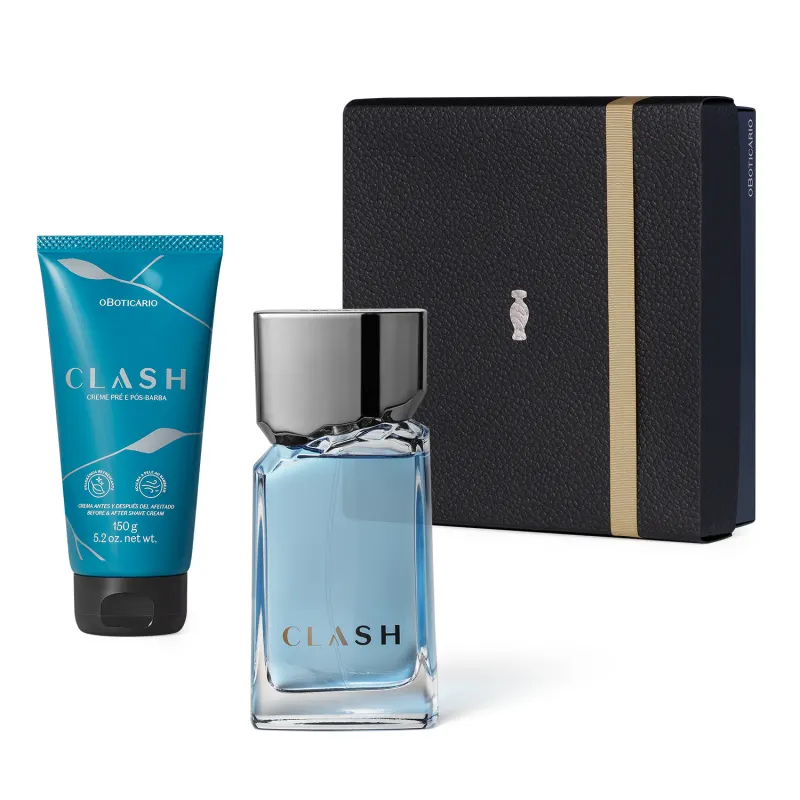 Kit Clash Colônia 100ml + Creme Pré e Pós Barba 150g