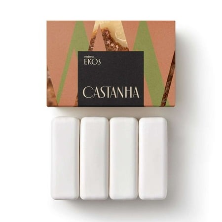 Sabonete em Barra Cremoso Ekos Castanha com 4 unid 100g cada