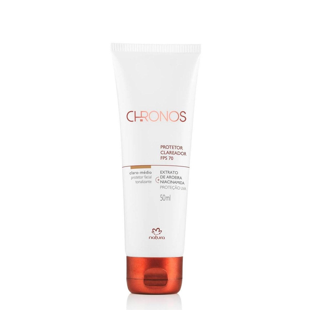Protetor Multiclareador Chronos FPS 70 Claro Médio 50ml
